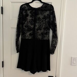 Charlotte Russe Black Lace Jumpsuit